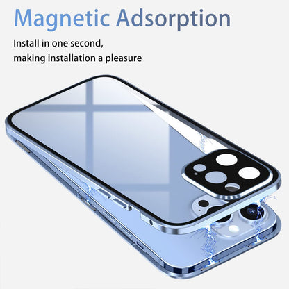 Magnetic double-sided privacy glass phone case for iPhone series