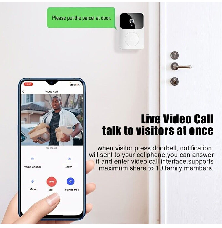 Trådløs Intelligent Video-Dørklokke