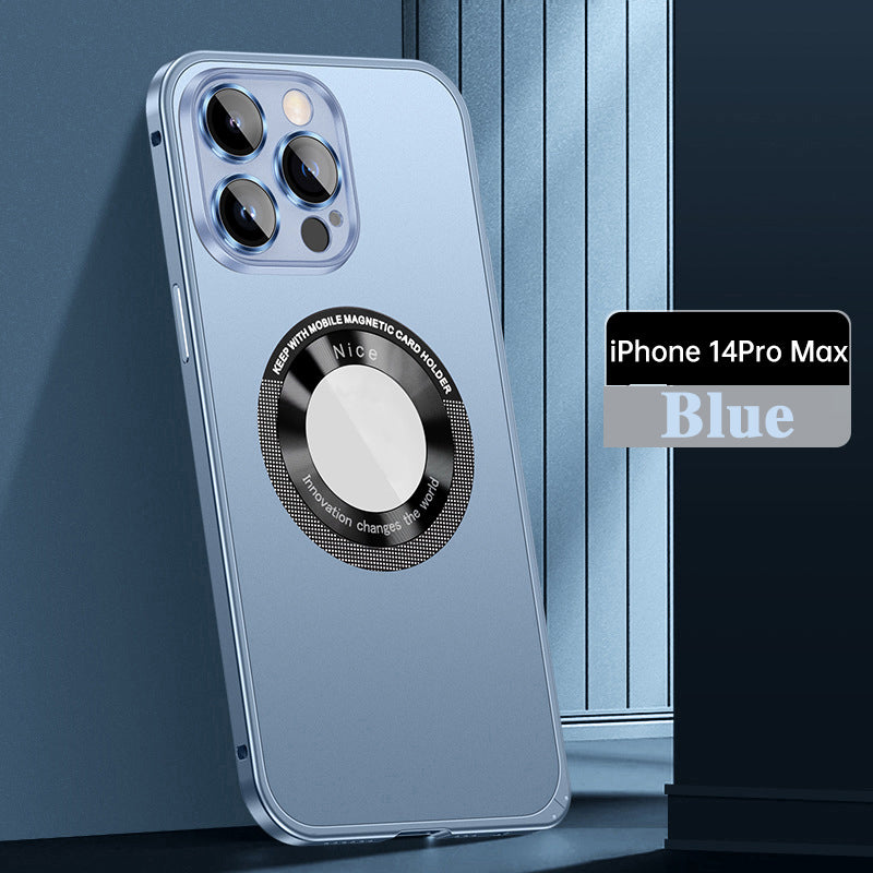 Magnetic Attraction Spring Buckle Metal Frame Case Cover For iPhone