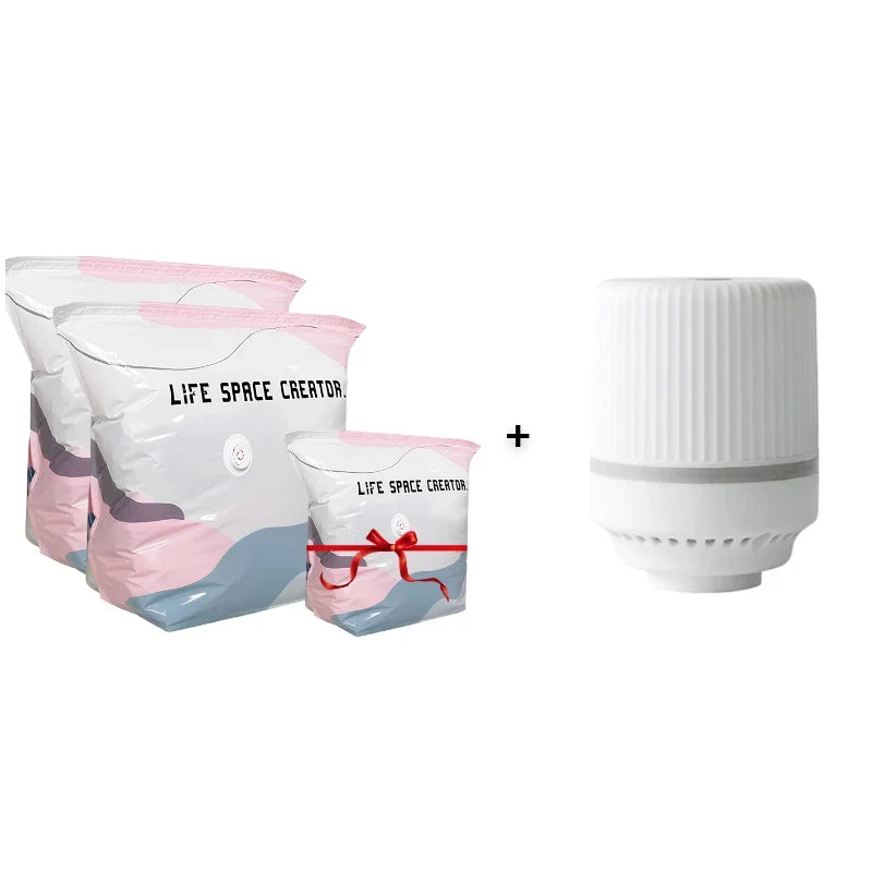 🌸 SISTE DAG – KJØP 2 FÅ 1 GRATIS! 💗 3D-vakuumposer uten pumpe – Plassbesparende gjenbrukbare tetningsposer til sengetøy og klær – Sparer opptil 80 % plass ✨