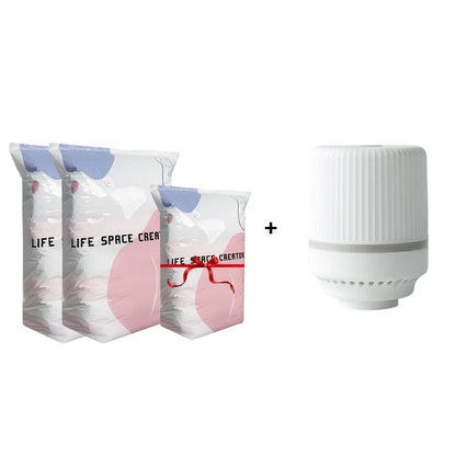 🌸 SISTE DAG – KJØP 2 FÅ 1 GRATIS! 💗 3D-vakuumposer uten pumpe – Plassbesparende gjenbrukbare tetningsposer til sengetøy og klær – Sparer opptil 80 % plass ✨