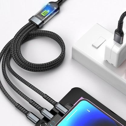 💥Limited time 80% off🔥⚡Transparent Luminous 3-in-1 Super Fast Charging Cable