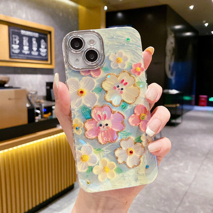 💥Limited time 50% off🔥Oil Painting Flower iPhone Case with Lens Protector Film