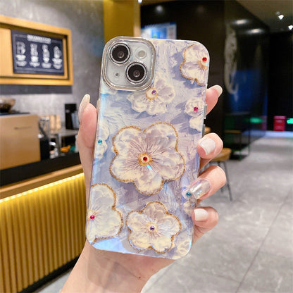 💥Limited time 50% off🔥Oil Painting Flower iPhone Case with Lens Protector Film