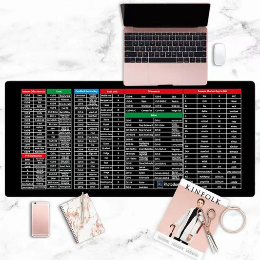 🎅Early Xmas Sales - 50% OFF🔥Quick Key Super Large Anti-slip Keyboard Pad - with Office Software Shortcuts Pattern