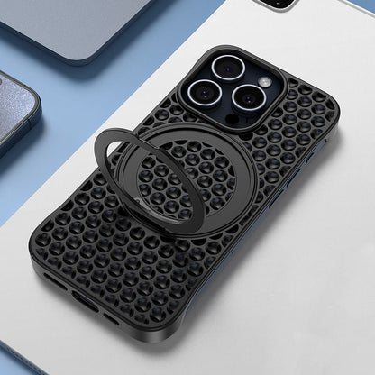 Honeycomb Heat Dissipation Case with Kickstand for iPhone