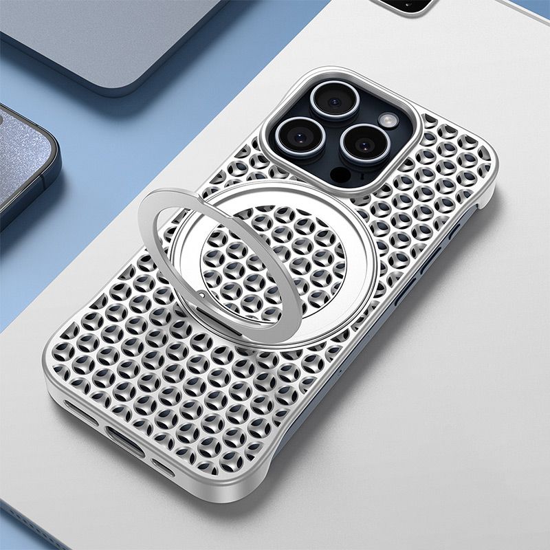 Honeycomb Heat Dissipation Case with Kickstand for iPhone