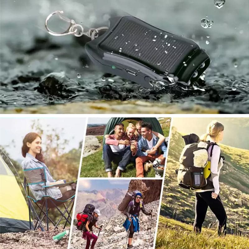 Flashie™ | Mini-3 in 1 solar tools: power bank, flashlight, keychain