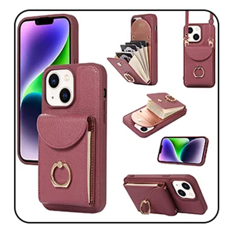 🔥Limited Time 50% OFF🔥Phone Case with Card Holder & Ring Stand for iPhone