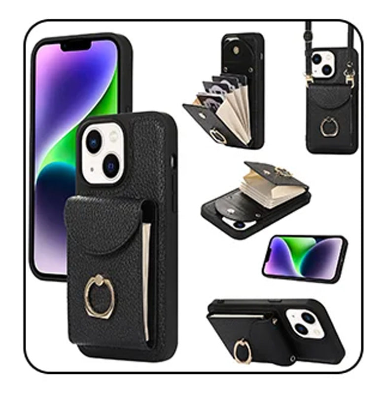 🔥Limited Time 50% OFF🔥Phone Case with Card Holder & Ring Stand for iPhone