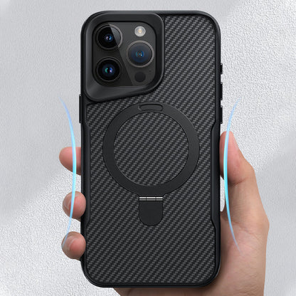 🔥Limited Time 50% OFF🔥Carbon Fiber Texture Phone Case with Magnetic Ring Stand for iPhone Series