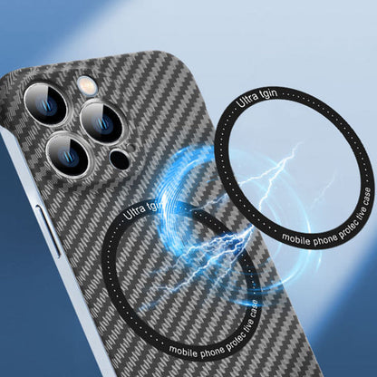 Magnetic Wireless Charging Carbon Fiber Phone Case