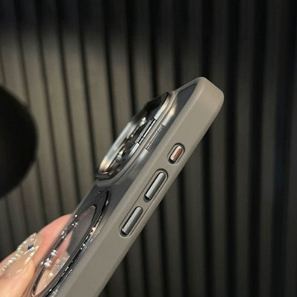 Magnetic Phone Case with Hidden Brackets & Lens Films for iPhone