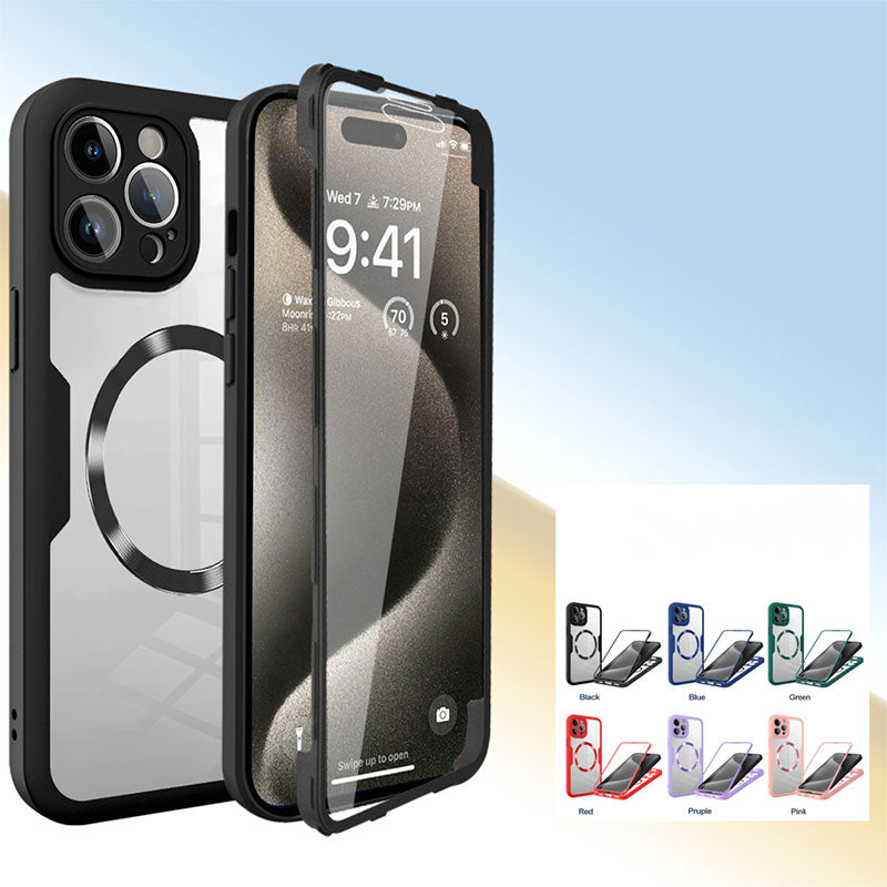 Magnetic Phone Case with Screen Protector Film