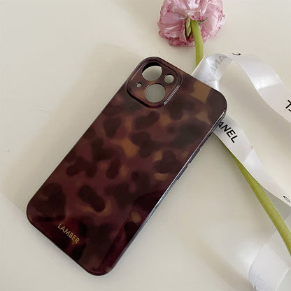 Stylish Brown Leopard Print Phone Case for iPhone