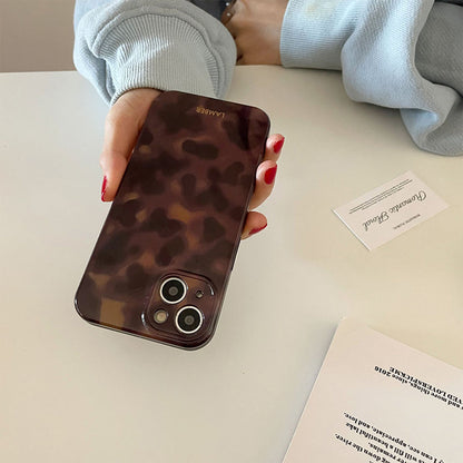 Stylish Brown Leopard Print Phone Case for iPhone