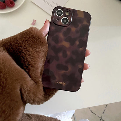 Stylish Brown Leopard Print Phone Case for iPhone