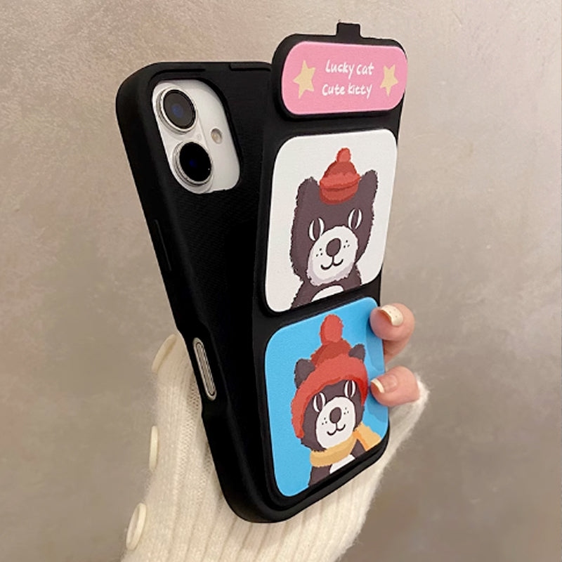 🔥Limited time 50% off🔥🐼🐼🐼Cute Shockproof Phone Case with Folding Stand