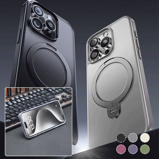 Magnetic Silicone Mobile Phone Case with Bracket for iPhone