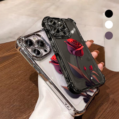 🎁2025 TIKTOK HOT SALE-49% OFF🔥Anti-Drop Red Rose Phone Case for iPhone 13-16 Series