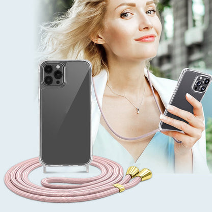 Transparent Phone Case with Adjustable Lanyard Strap