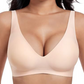 💜LAST DAY-50% OFF💜Jelly Wireless Womens Comfortable Wireless Bras Push Up Bralettes Seamless Tshirts Bras Deep V Everyday Bras