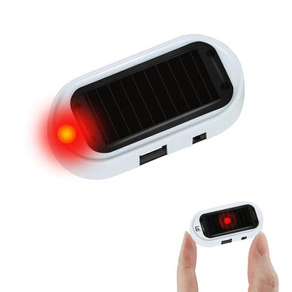 Solcelledrevet LED-blinklampe mot tyveri