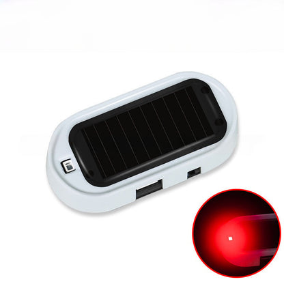 Solcelledrevet LED-blinklampe mot tyveri