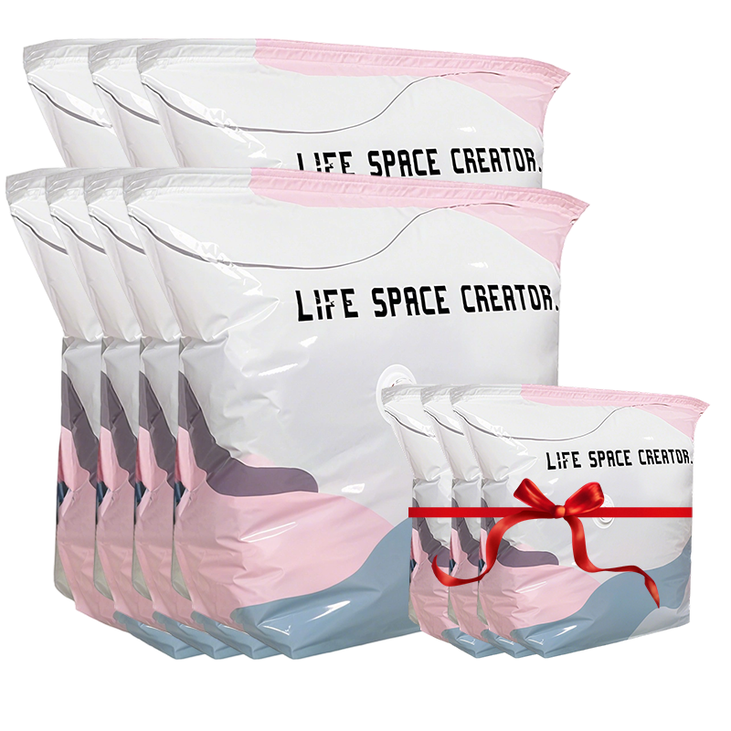 🌸 SISTE DAG – KJØP 2 FÅ 1 GRATIS! 💗 3D-vakuumposer uten pumpe – Plassbesparende gjenbrukbare tetningsposer til sengetøy og klær – Sparer opptil 80 % plass ✨