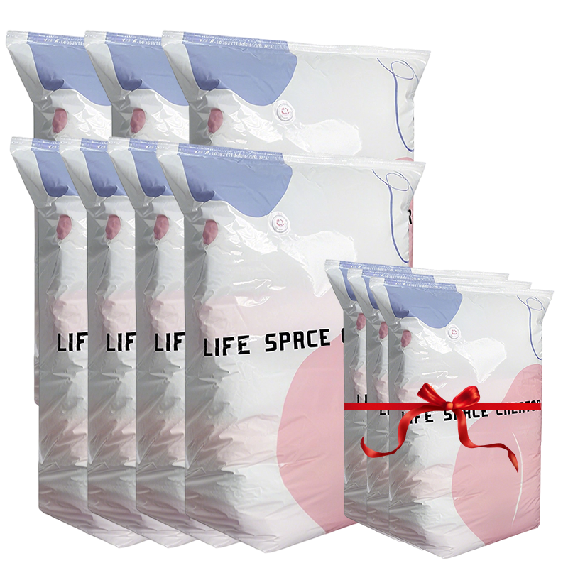 🌸 SISTE DAG – KJØP 2 FÅ 1 GRATIS! 💗 3D-vakuumposer uten pumpe – Plassbesparende gjenbrukbare tetningsposer til sengetøy og klær – Sparer opptil 80 % plass ✨