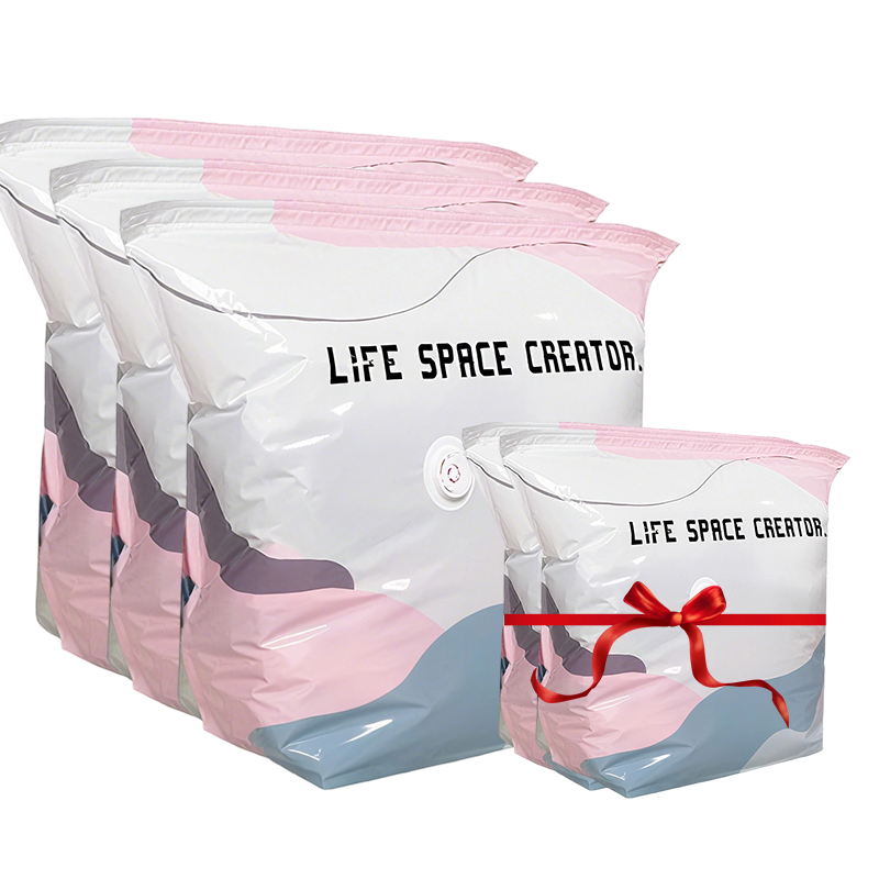 🌸 SISTE DAG – KJØP 2 FÅ 1 GRATIS! 💗 3D-vakuumposer uten pumpe – Plassbesparende gjenbrukbare tetningsposer til sengetøy og klær – Sparer opptil 80 % plass ✨