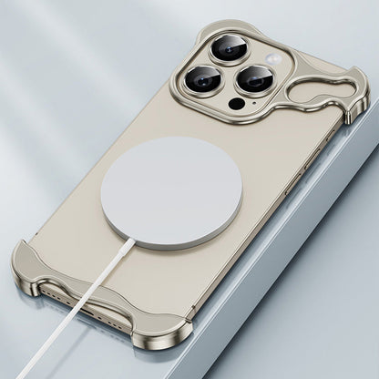 Special-Shaped Metal Corner Pad Anti-Fall Phone Case for iPhone (Free lens film)